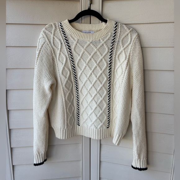 La Ligne X Target Cable-knit Whipstitch Crewneck sweater - Picture 3 of 11